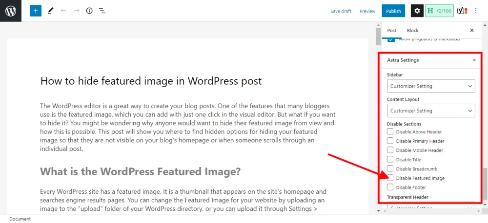 Disable-Feature-image