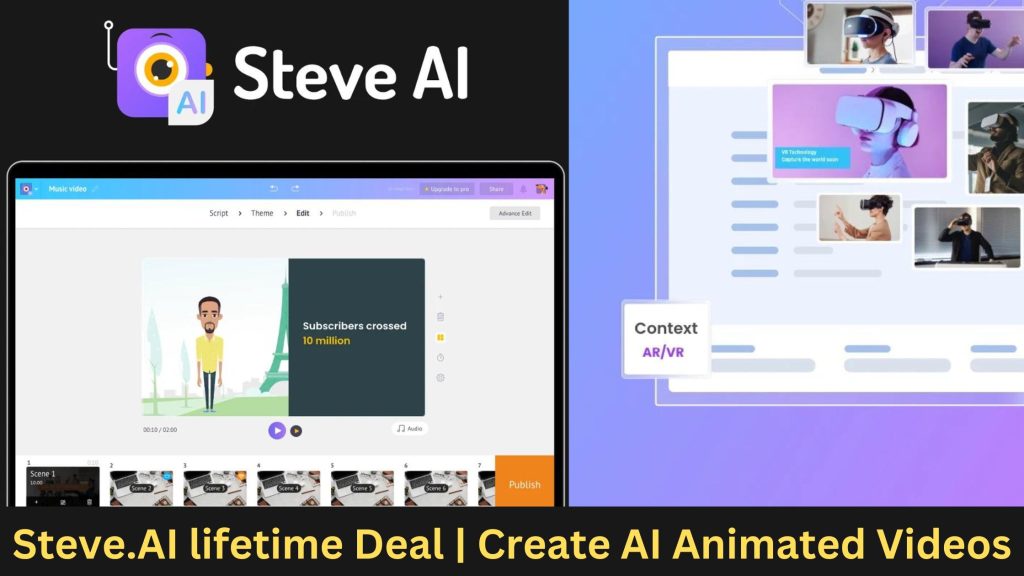 Steve AI lifetime deal [$59] | Create Engaging AI Animated Videos