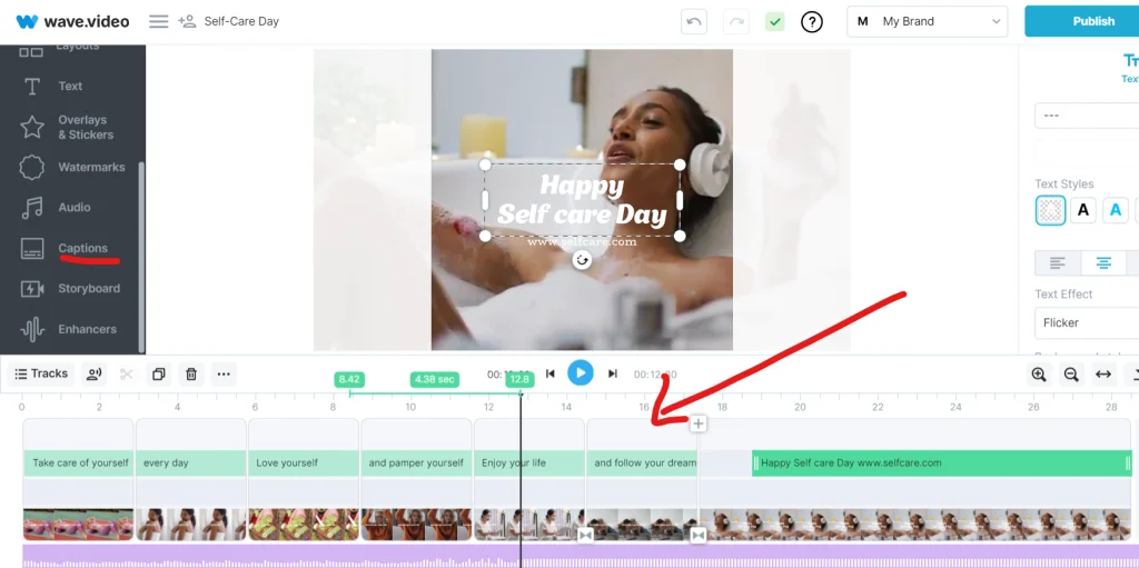 Wave video-captions