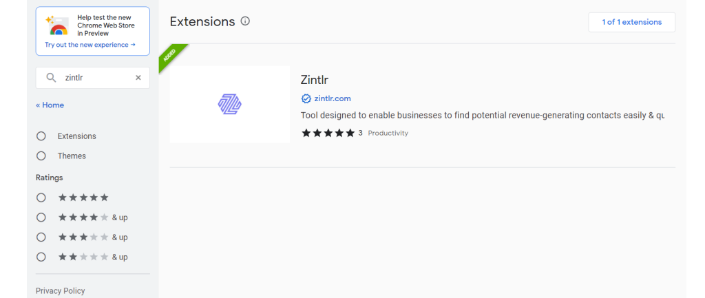 Zintlr-chrome-extension