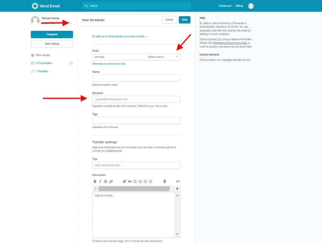 Masked-Email-Addresses