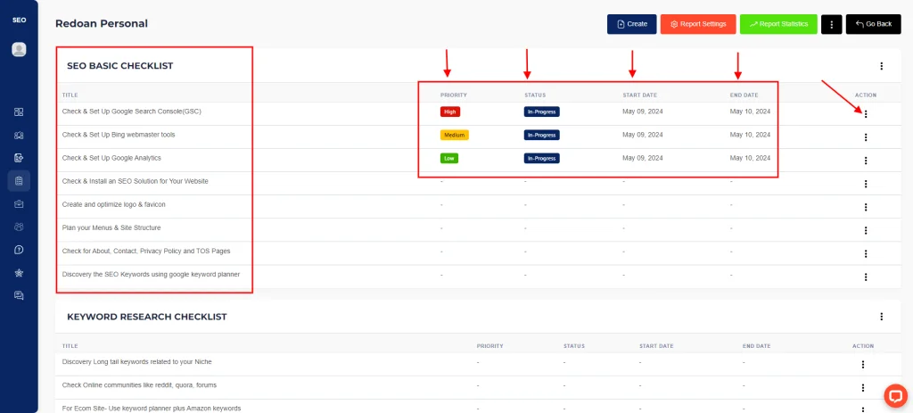 Checklist-Module