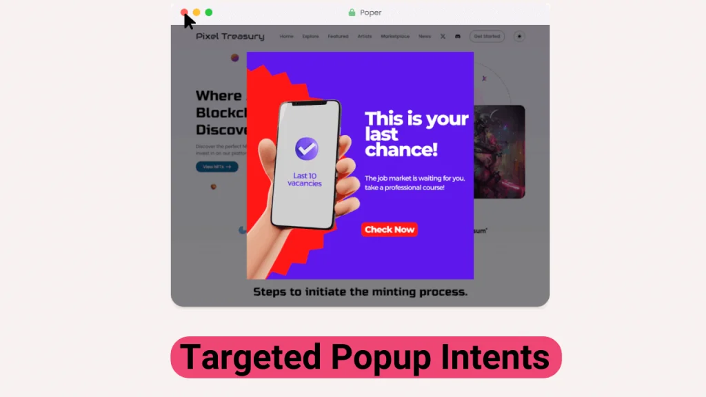 Targeted-Popup-Intents