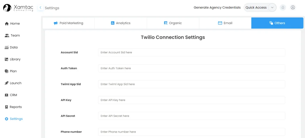 Twilio Integration (Unlimited SMS)