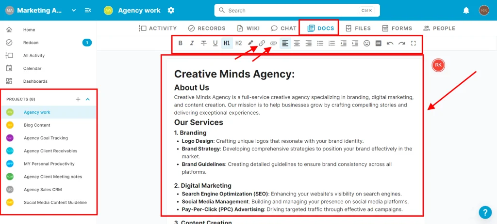 Project Document Sharing