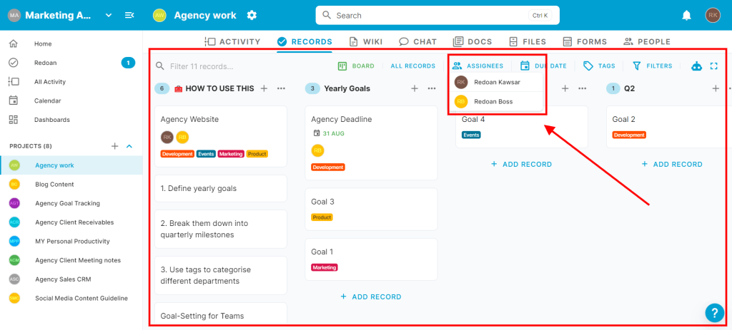 Share Dashboards with Team Members