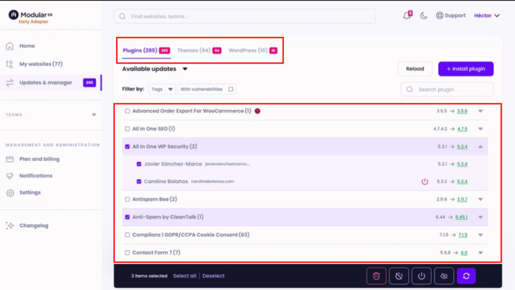 WordPress Core Management