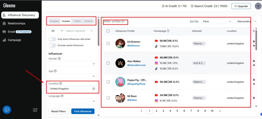Location-Based Influencer Search