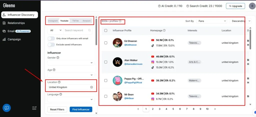 Location-Based Influencer Search