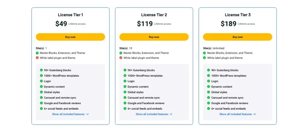 Nexter Pricing Plan
